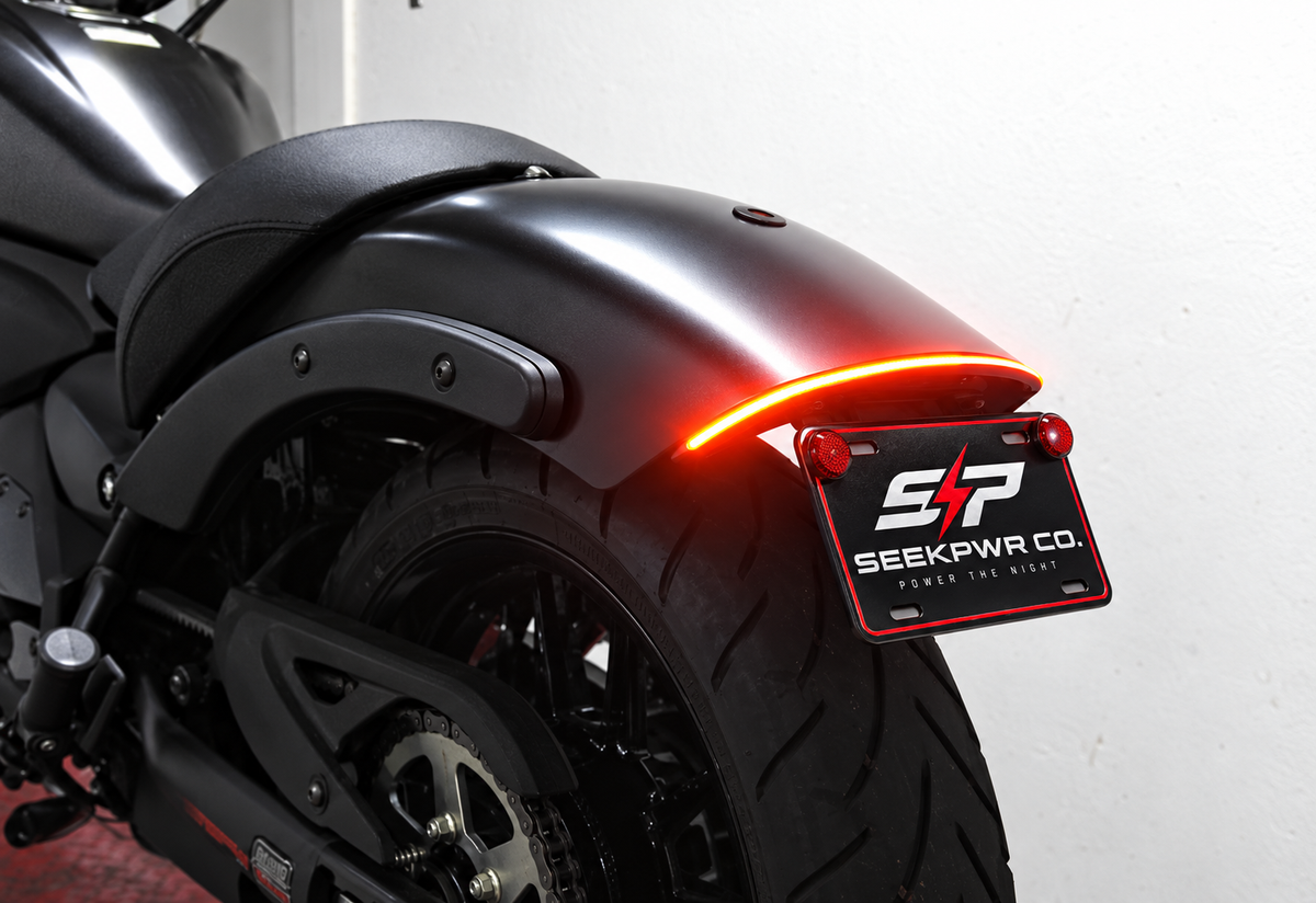 Kawasaki Vulcan S fender eliminator with SeekPwr plate
