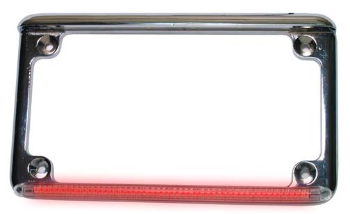 Real Flex motorcycle license plate frame with 50 LED Z-Flex bar