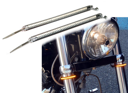Led Forkerz are running lights and turns that wrap around any size of forkz.