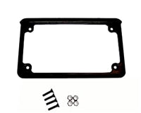 Black Motorcycle / UTV LED License Plate Frame - 6 White LEDs